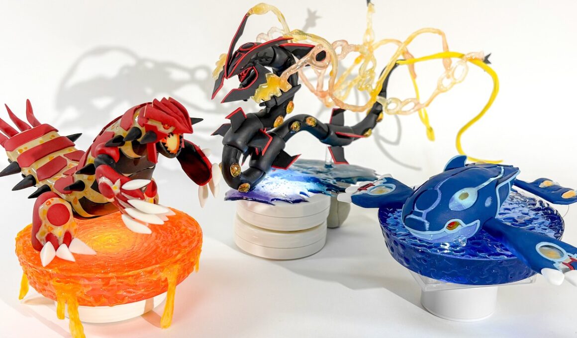 【粘土】ゲンシグラードン、ゲンシカイオーガ、色違いメガレックウザのフィギュアを作る| Pokémon LEGENDS Z-A | 【ポケモン】