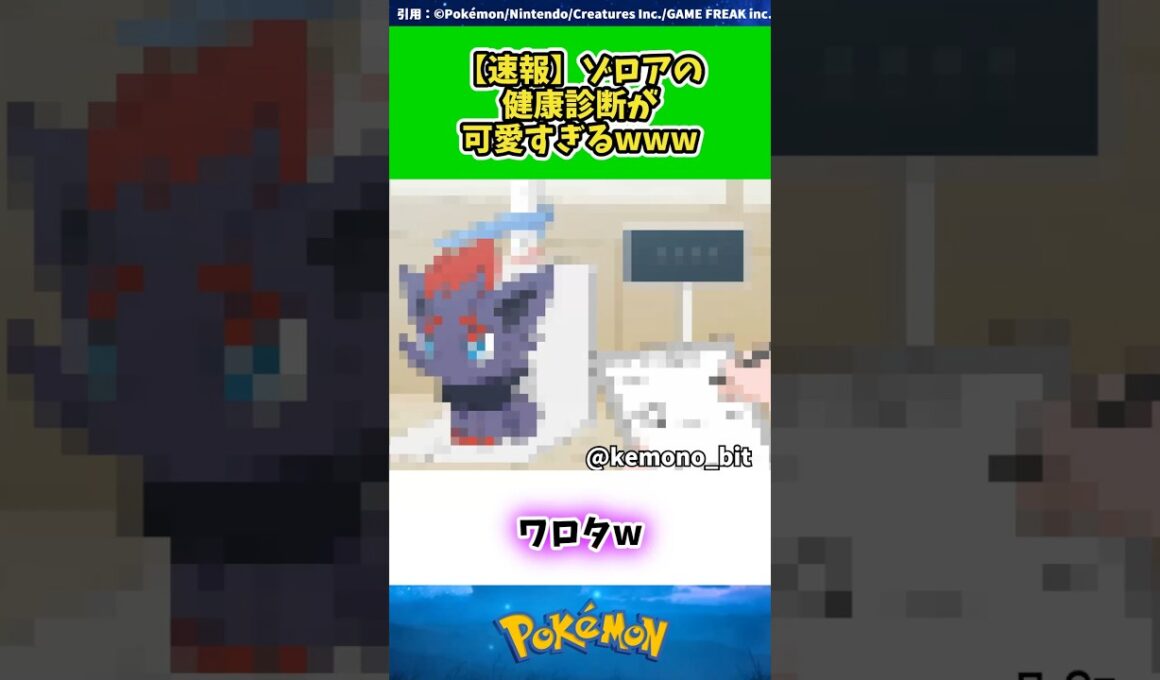 【速報】ゾロアの健康診断が可愛すぎるwww  #ポケモン #反応集