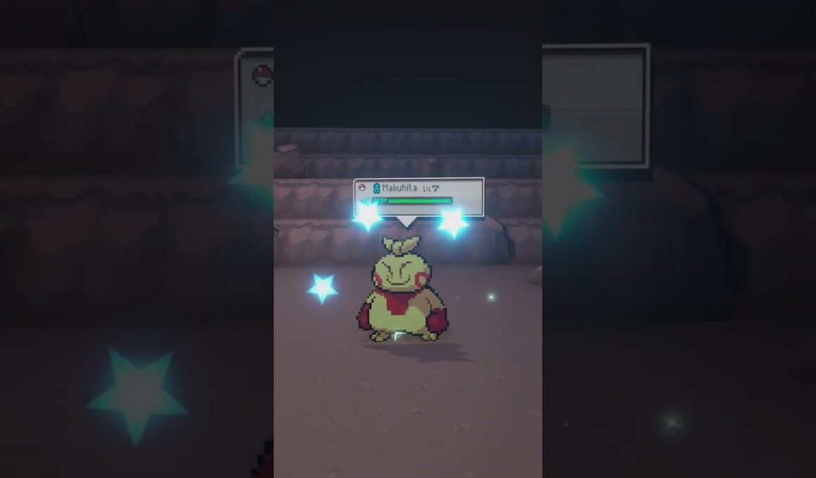 Shiny Makuhita in Pokémon Gamma Emerald #pokemon #shinypokemon #gaming