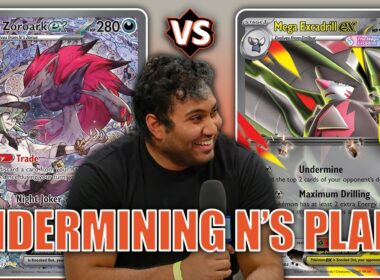 N's Zoroark EX vs Mega Excadrill EX | Pokemon TCG Tabletop Gameplay