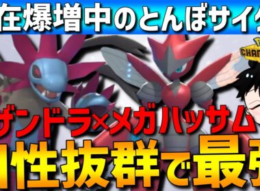 【とんぼサイクル】相性補完抜群！メガハッサム×サザンドラのサイクルが強すぎて爆増中です！【#ポケモンチャンピオンズ 】