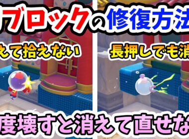 【ぽこあポケモン】知らなきゃ修復不可能！壊してもコイルの長押しでも消えちゃう！みやこの家に使われているブロックの修復方法【Switch2】ぽこ あ ポケモン Part39