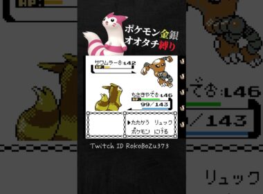 【ポケモン金銀】四天王シバのサワムラーが強すぎる！とんでもない耐久力でわからせてくるもん。【オオタチ縛り旅。生放送／切り抜き】