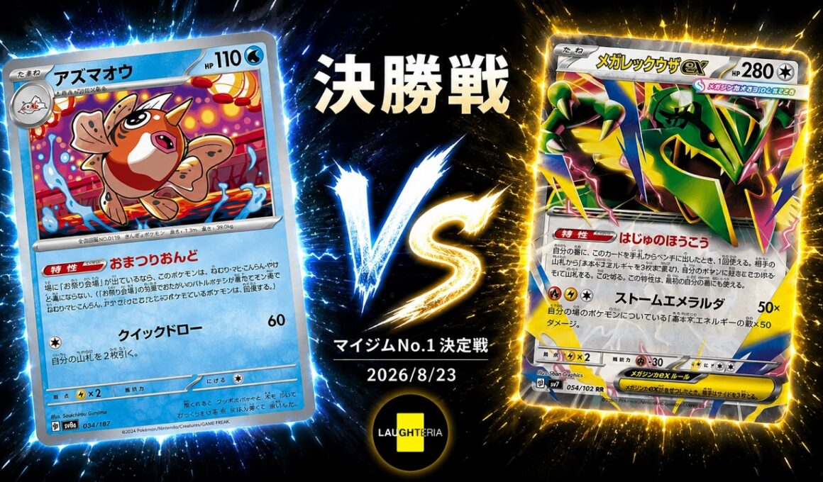 【ポケカ対戦】アズマオウ VS メガレックウザex｜マイジムNo.1決定戦