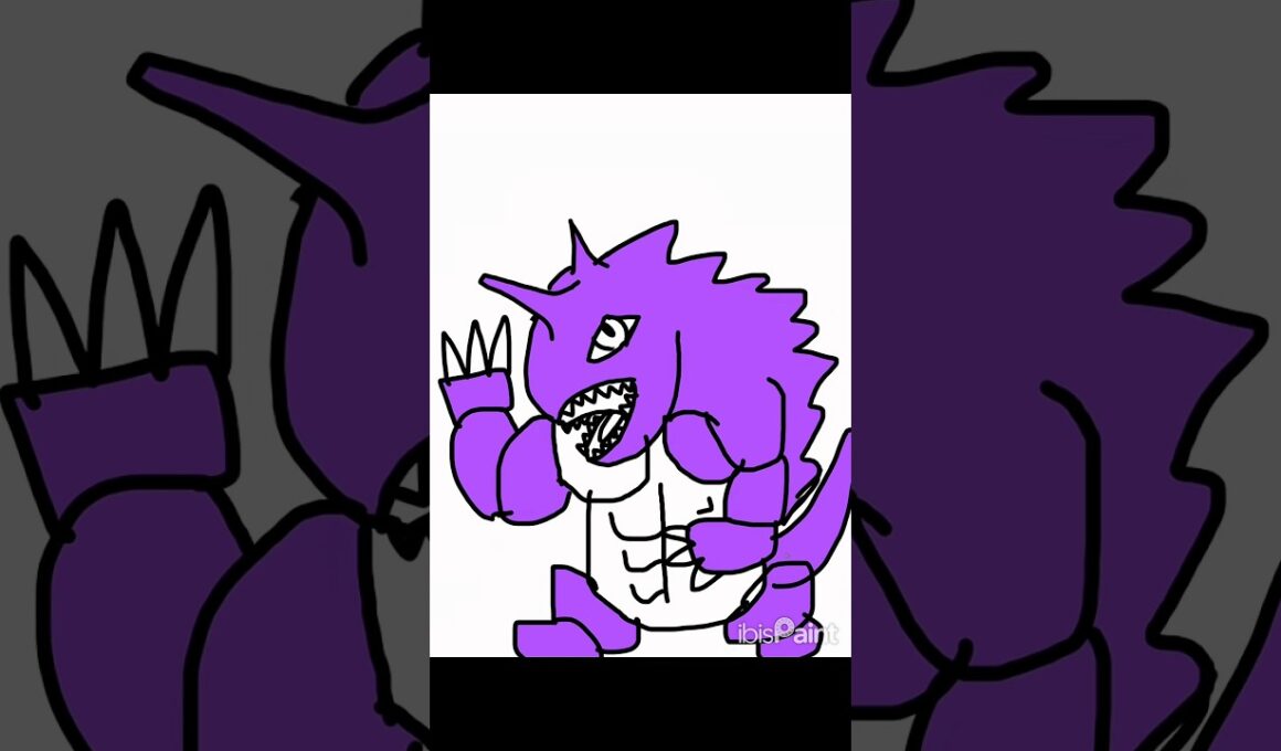 図鑑番号順に毎日ポケモン描いていけばどんどん絵が上手くなる説！No34 ニドキング　#手描きポケモン #ポケモン