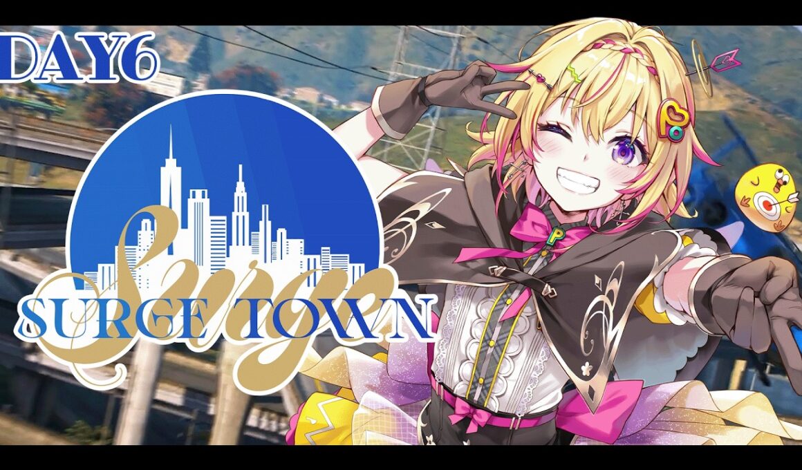 【#SURGETown / 6日目】地形に建物に乗り物、、勉強勉強ポポ！【家入ポポ / ななしいんく】